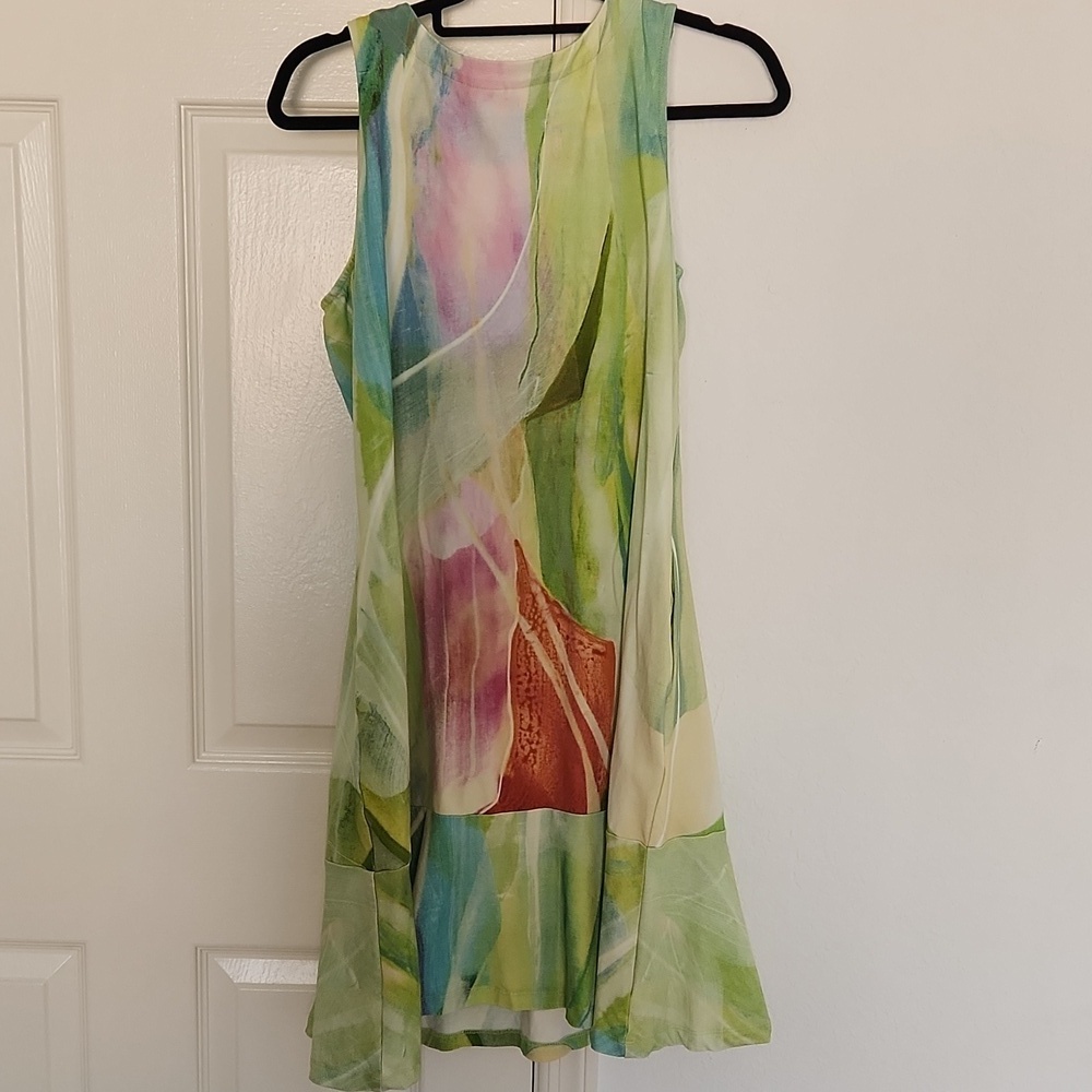 Claire Desjardins Floral Sleeveless Dress Sz Large - Picture 2 of 10